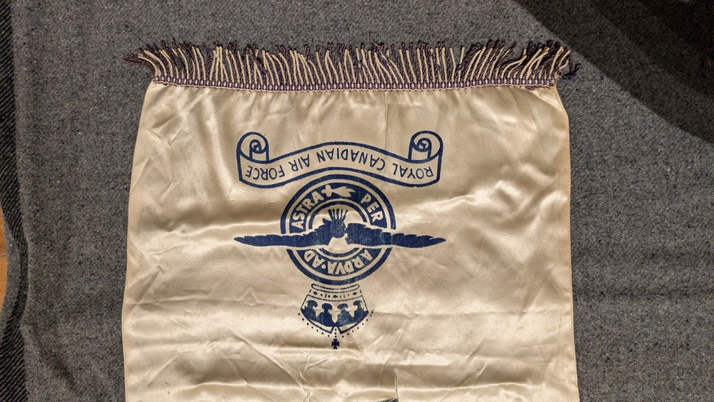 WWII Royal Canadian Airforce Short Silk Table Drape