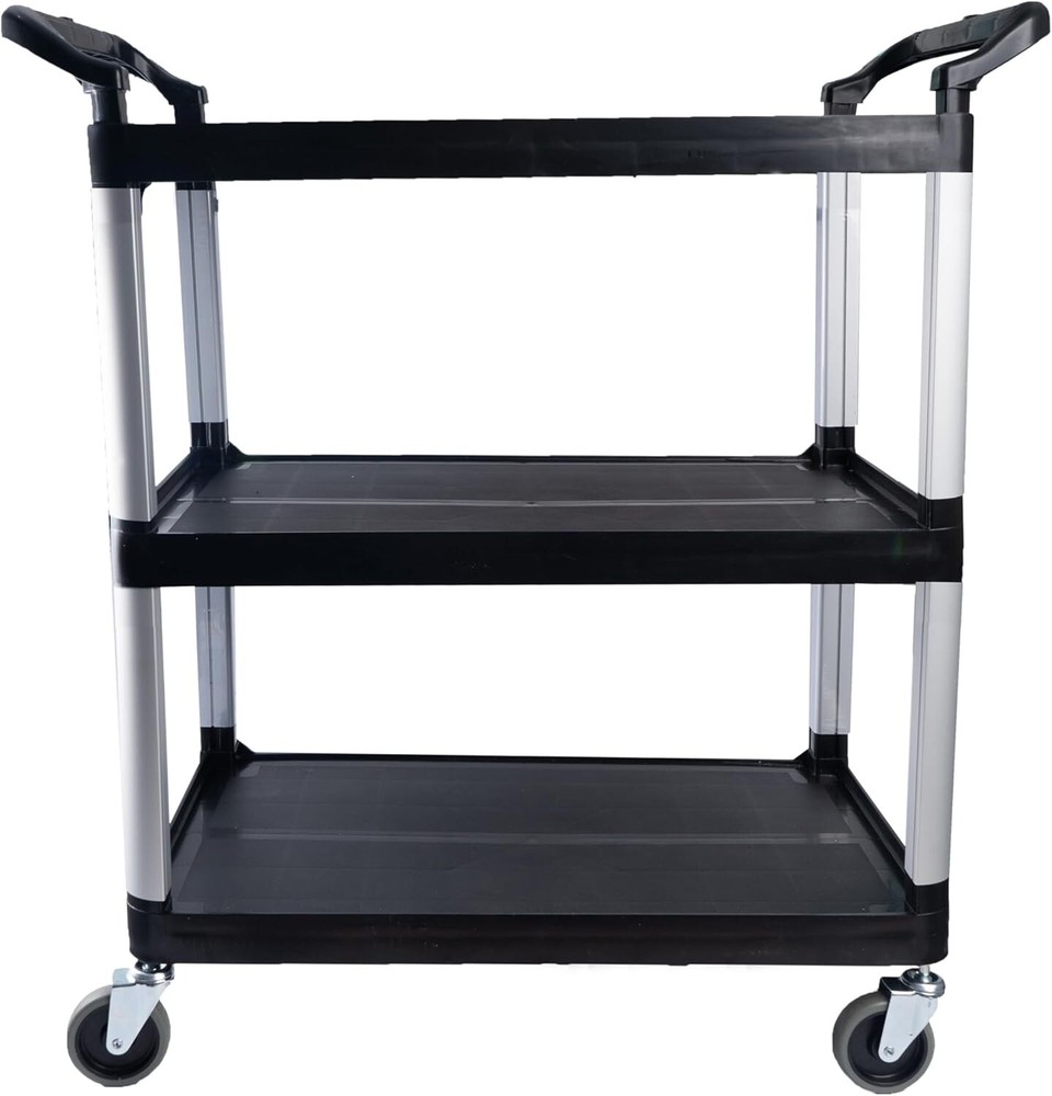 Matthew Plastic Large Utility Carts with Wheels, Heavy Duty 400lbs Capacity