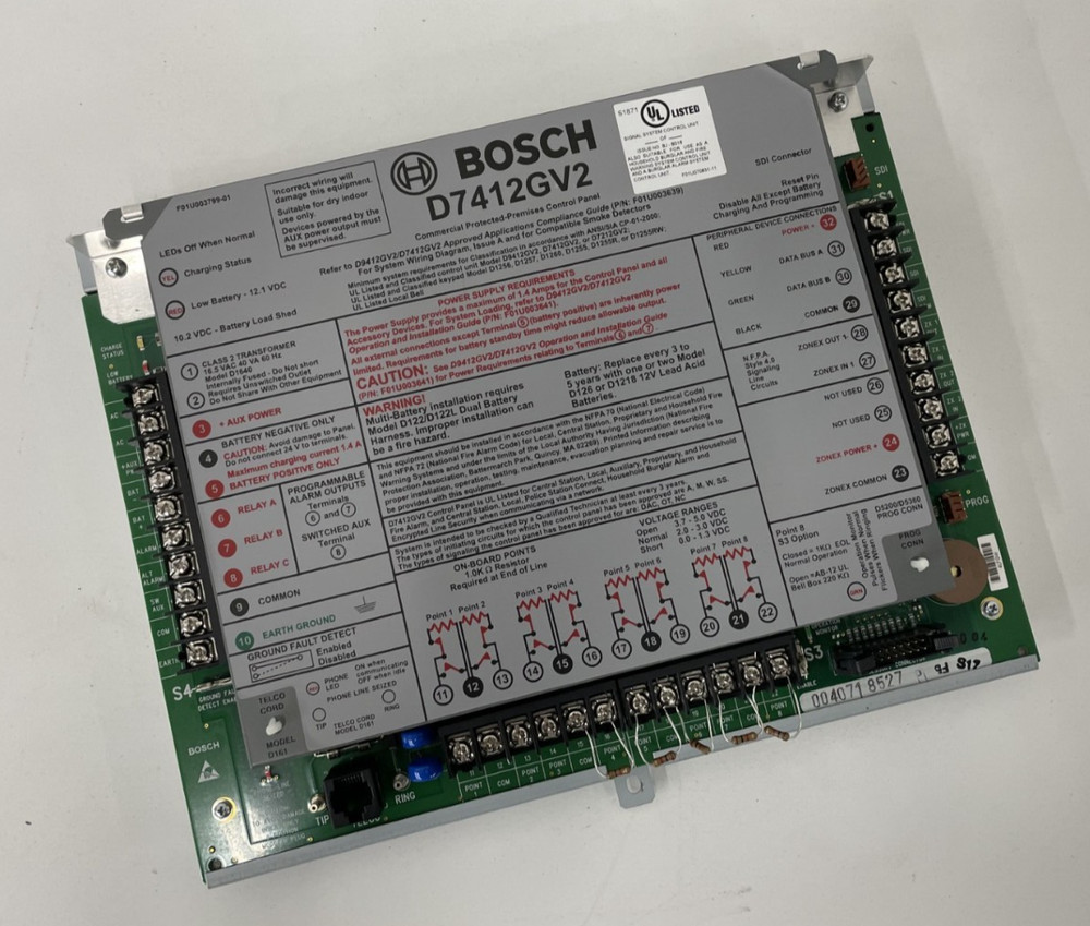 Bosch D7412GV2 Fully Integrated Intrusion Fire Security & Access Control Panel