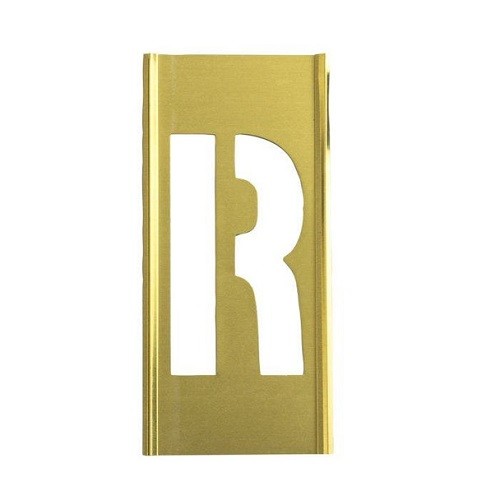 CH Hanson 10006R - Stencil Sort-1/2" Brass Gothic R