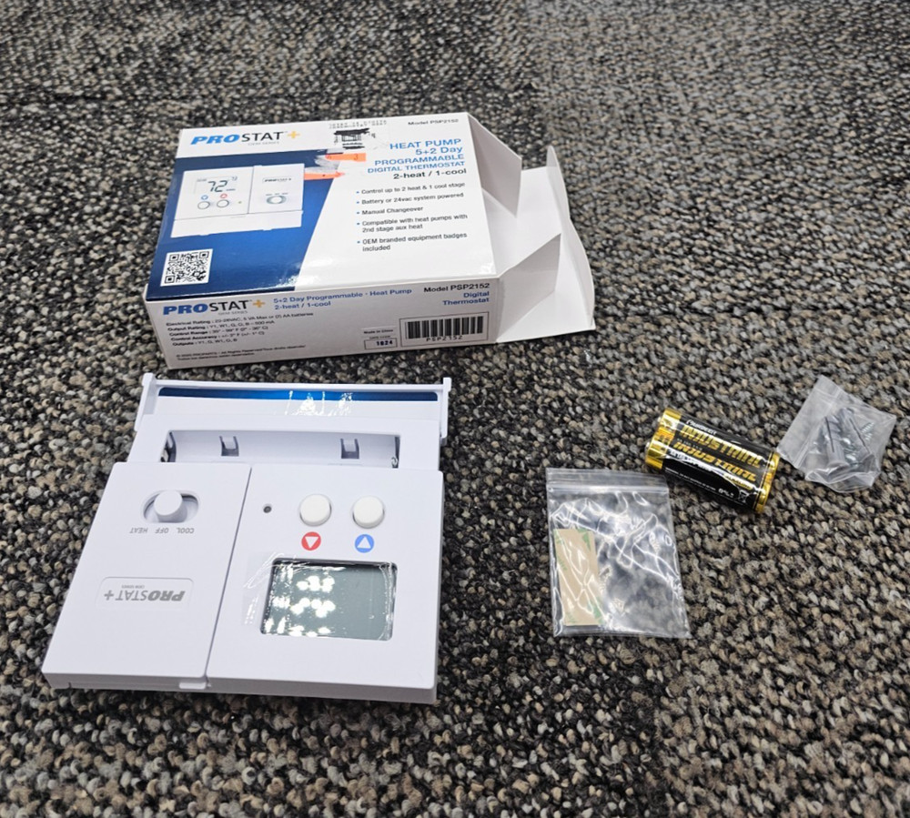 Prostat Plus PSP2152: Digital Thermostat 5+2 Day Programmable Heat Pump