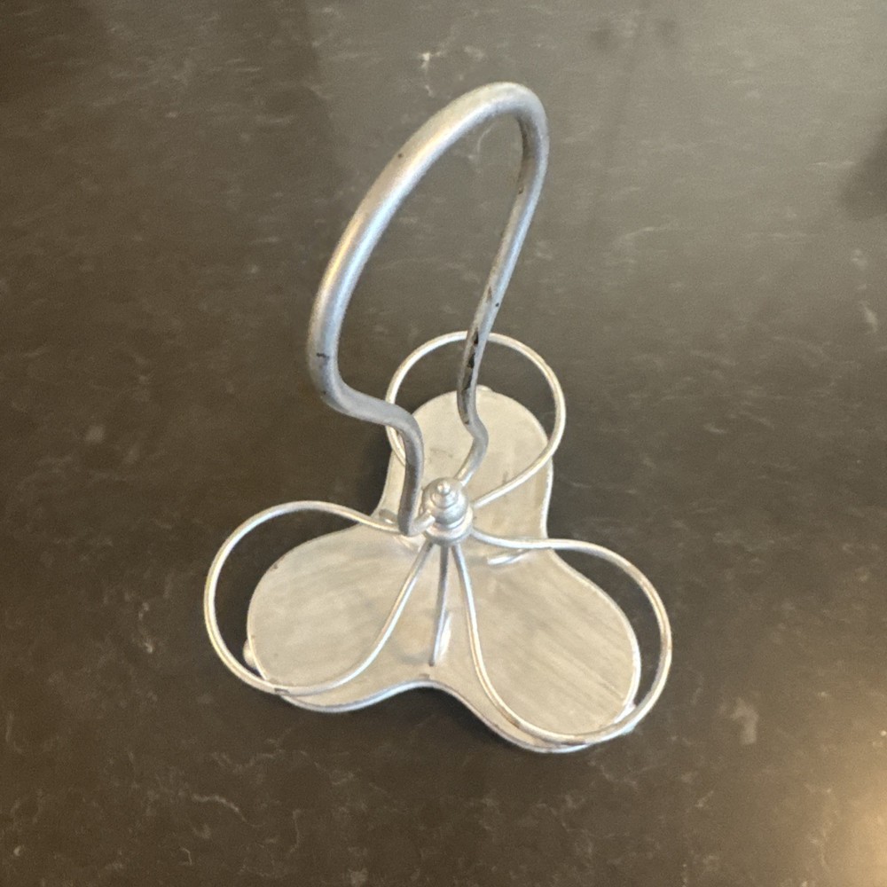 Vintage Metal Three Candle Holder