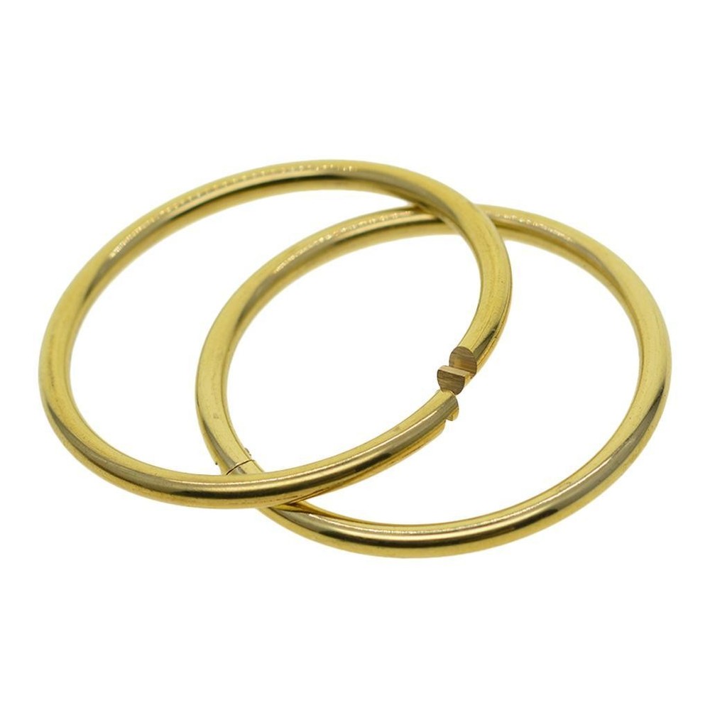 10pcs Brass Auto Lock Key Keyring Loop Hoop Finding 40mm