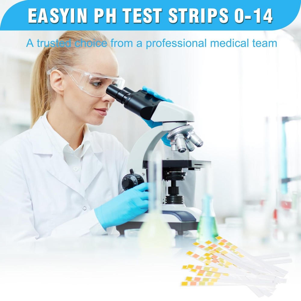 200pcs pH Test Strips (0-14) - Highly Accurate Litmus Paper for Testing Urine...