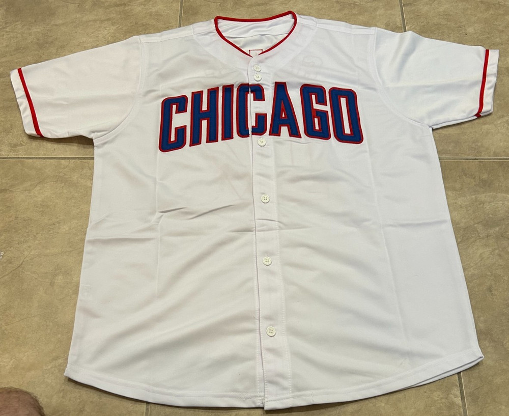 Mark Grace 17 Signed Autographed Custom White & Blue Jersey w/ JSA Cert