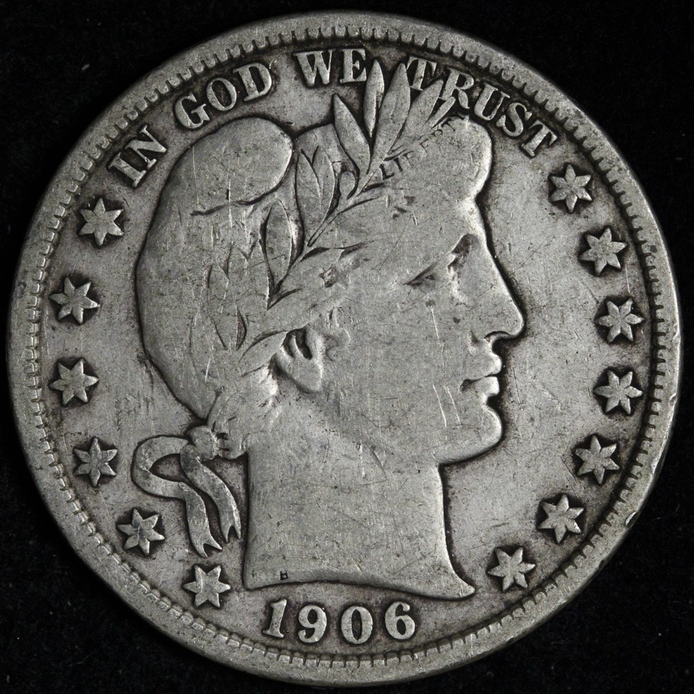 1906-D Barber Silver Half Dollar FINE E208 RKOI
