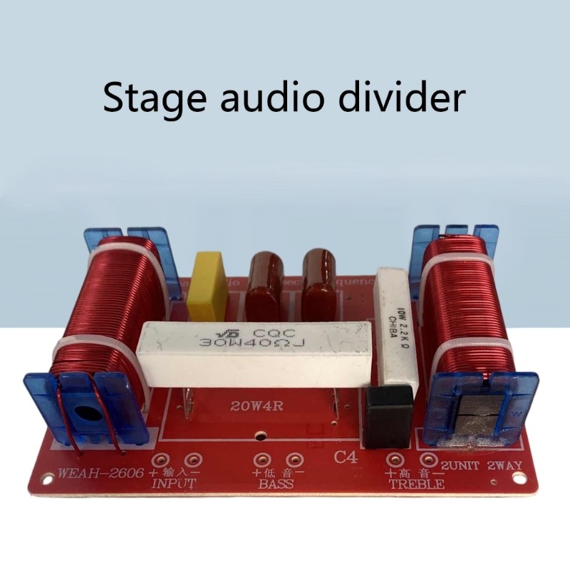 2 Way Frequency Divider Stereo Woofer Loudspeaker Speaker Crossover Filter