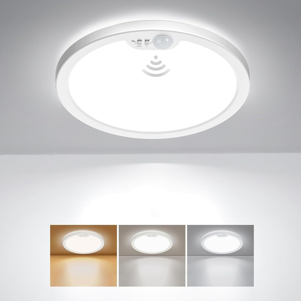 BLNAN Motion Sensor Ceiling Light Wired, 8.7 Inch 3000K 8.7inch-1pack, White