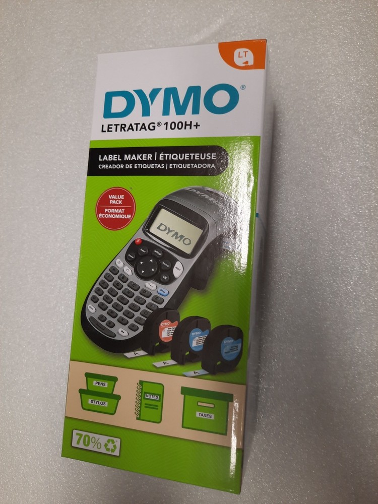 DYMO Portable Printer Handheld Label Maker Black Silver Letratag 100H+ New