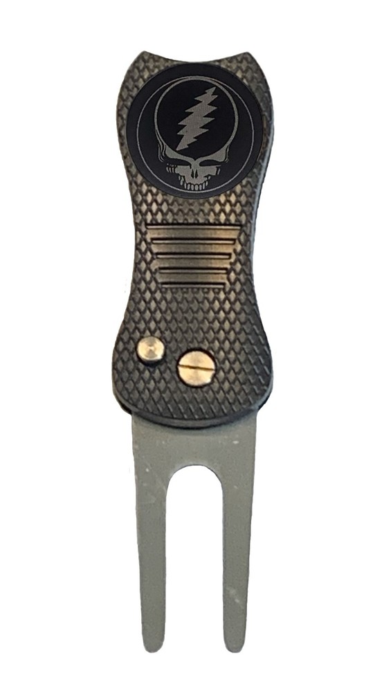 The Grateful Dead Golf Ball Marker + Premium Switchblade Divot Tool