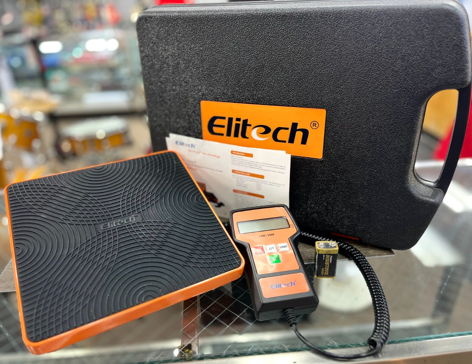 Elitech LMC-100F High Accuracy HVAC Scale, 110lb Limit, Backlit, Durable Metal