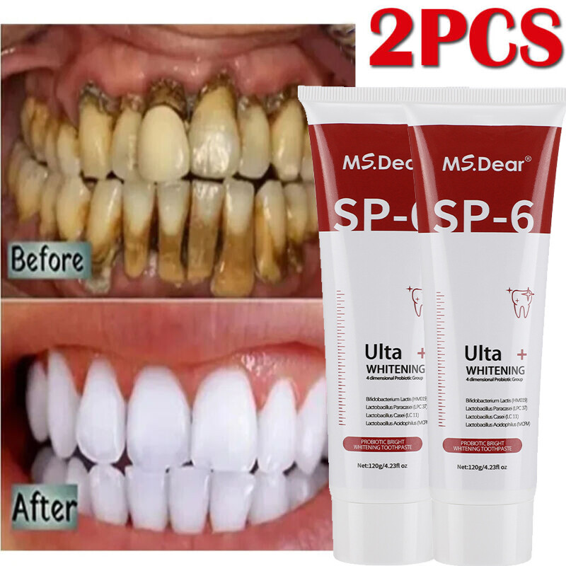 2PCS SP-6 Probiotic Toothpaste,Sp-6 Toothpaste Whitening Quick White Toothpaste