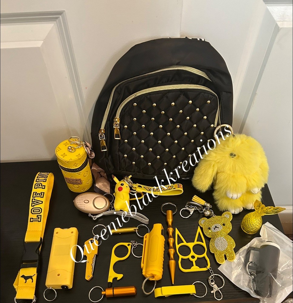 Backpack with complete self defense accessories