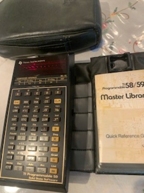 Texas Instruments TI Programmable 59 Calculator, Case & Master Module/Library