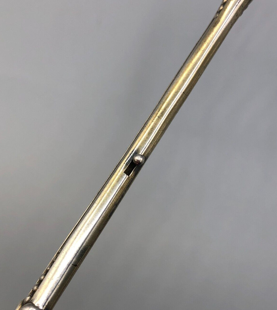 Antique Lorgnette Opera folding Spectacles 7.75", Silver plated handle