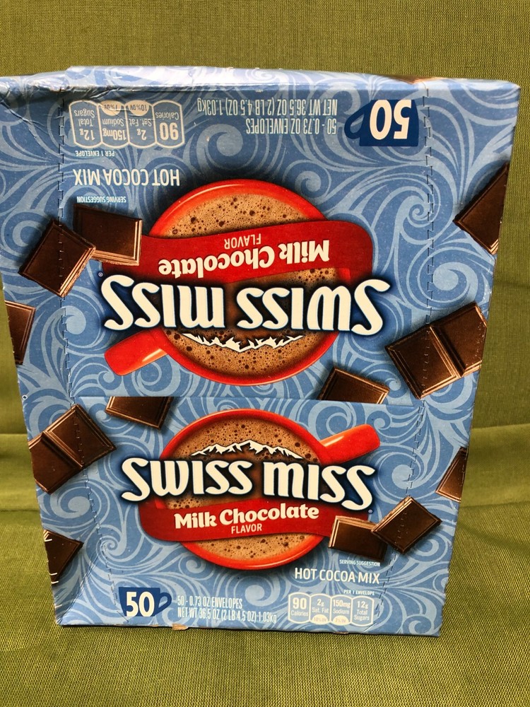 Swiss Miss Hot Cocoa Mix, Regular, 0.73 oz. Packets,  50 Packets/Box