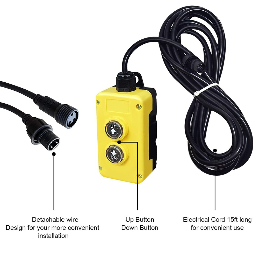 3 Wire Dump Trailer Remote Control Switch for Single-Acting Hydraulic Pumps 12V