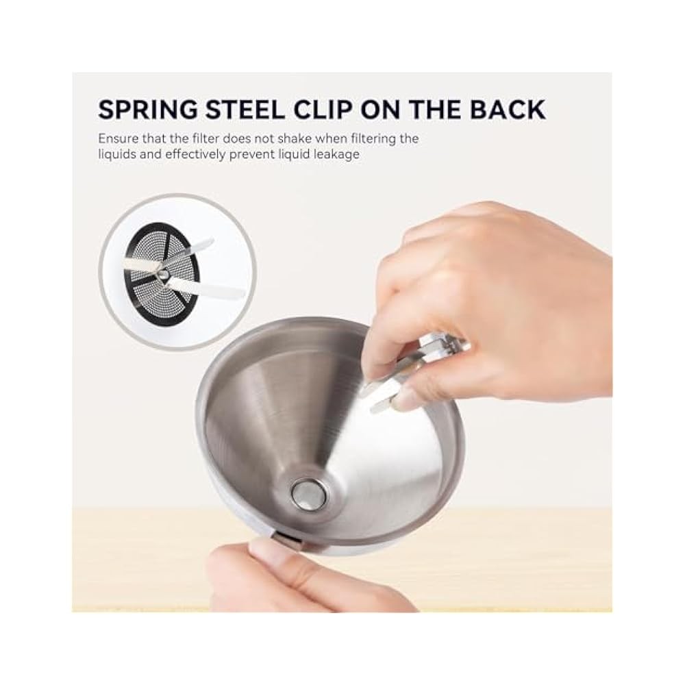 3D Printer Resin Strainer Funnel, Stainless Steel for Consistent Flow