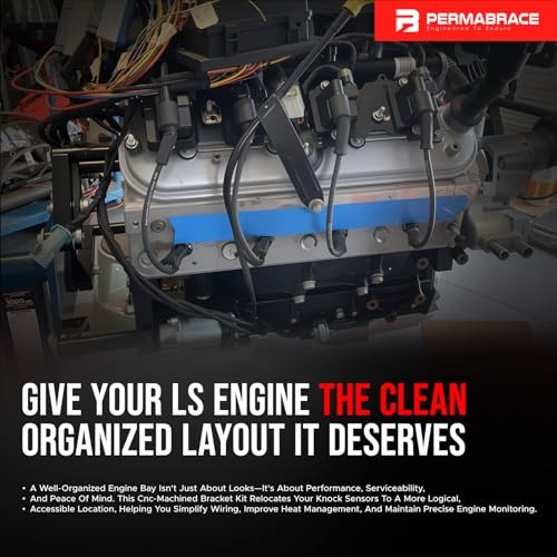 LS Engine Knock Sensor Relocation Bracket Kit - Compatible with 1997-2007 for