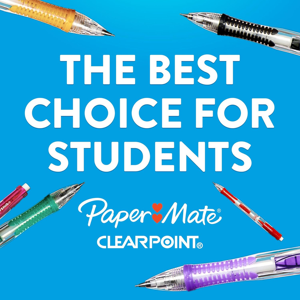 Clearpoint Mechanical Pencils, 0.7mm, Assorted Colors, 10 Count