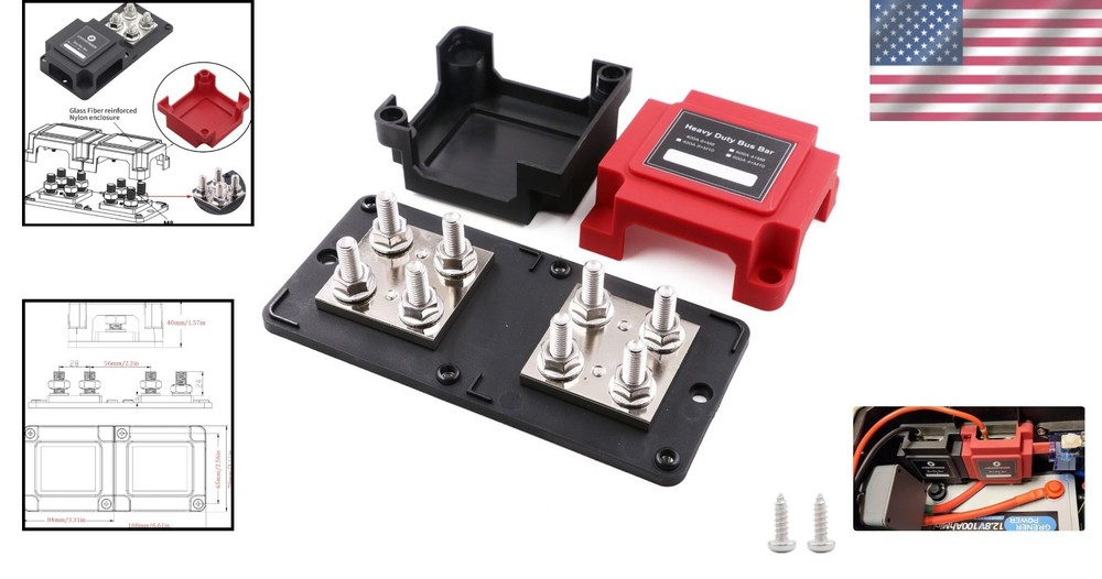 Compact 400A Bus Bar for Automotive & Marine