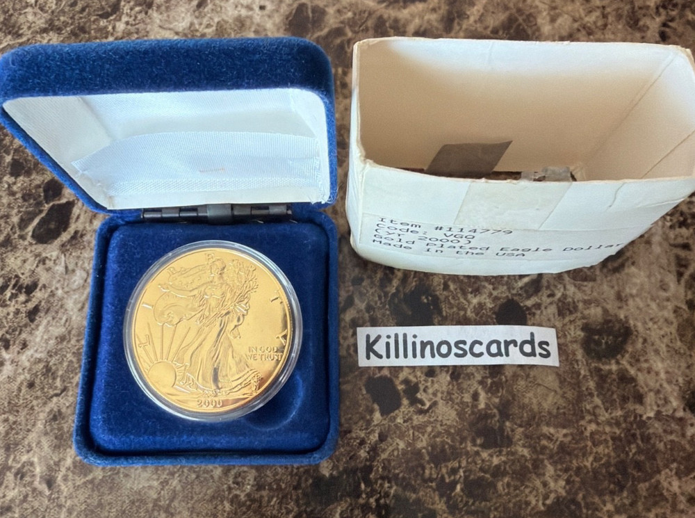 2000-P  Gold Plated Millennium American Silver Eagle