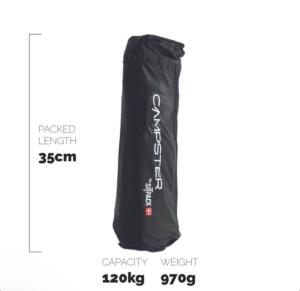 SITPACK CAMPSTER PORTABLE CHAIR JET BLACK