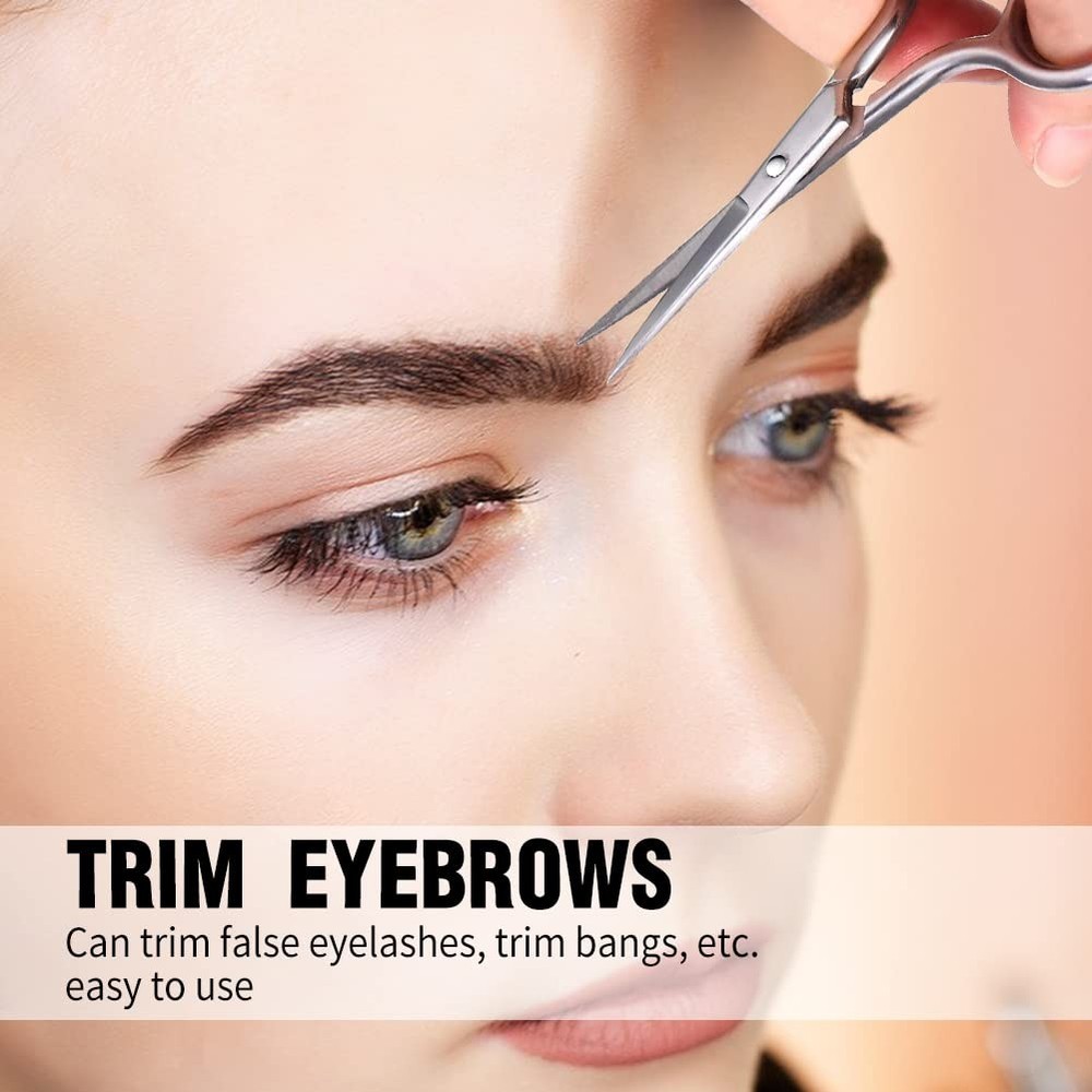 Eyebrow Scissors, Small Scissors for Hair, 1Pcs Silver