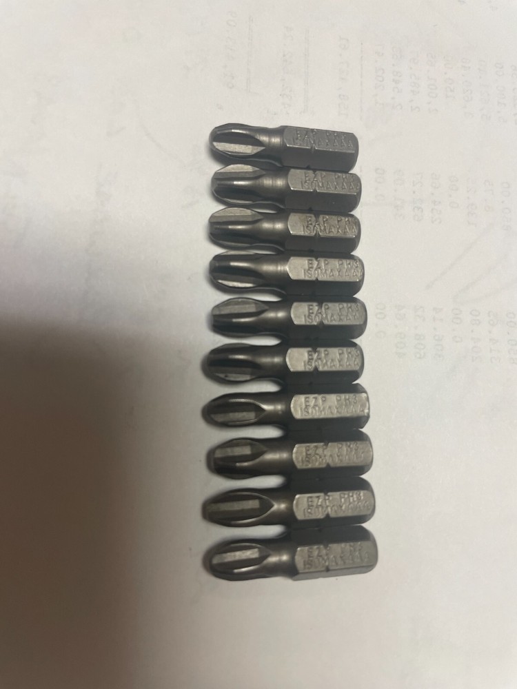 10 Pack Phillips #3 Bit Insert Tip PH3
