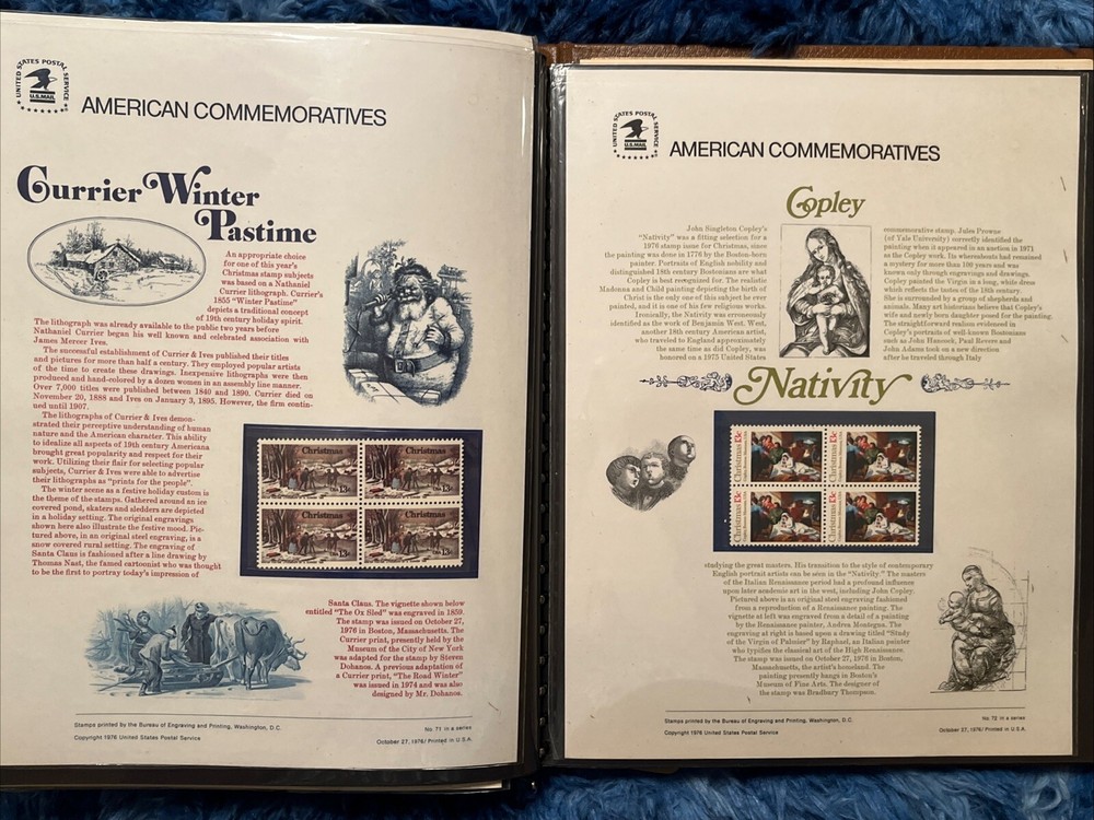 American Commemorative Collection Binder, 42 Panels, 1975-1978