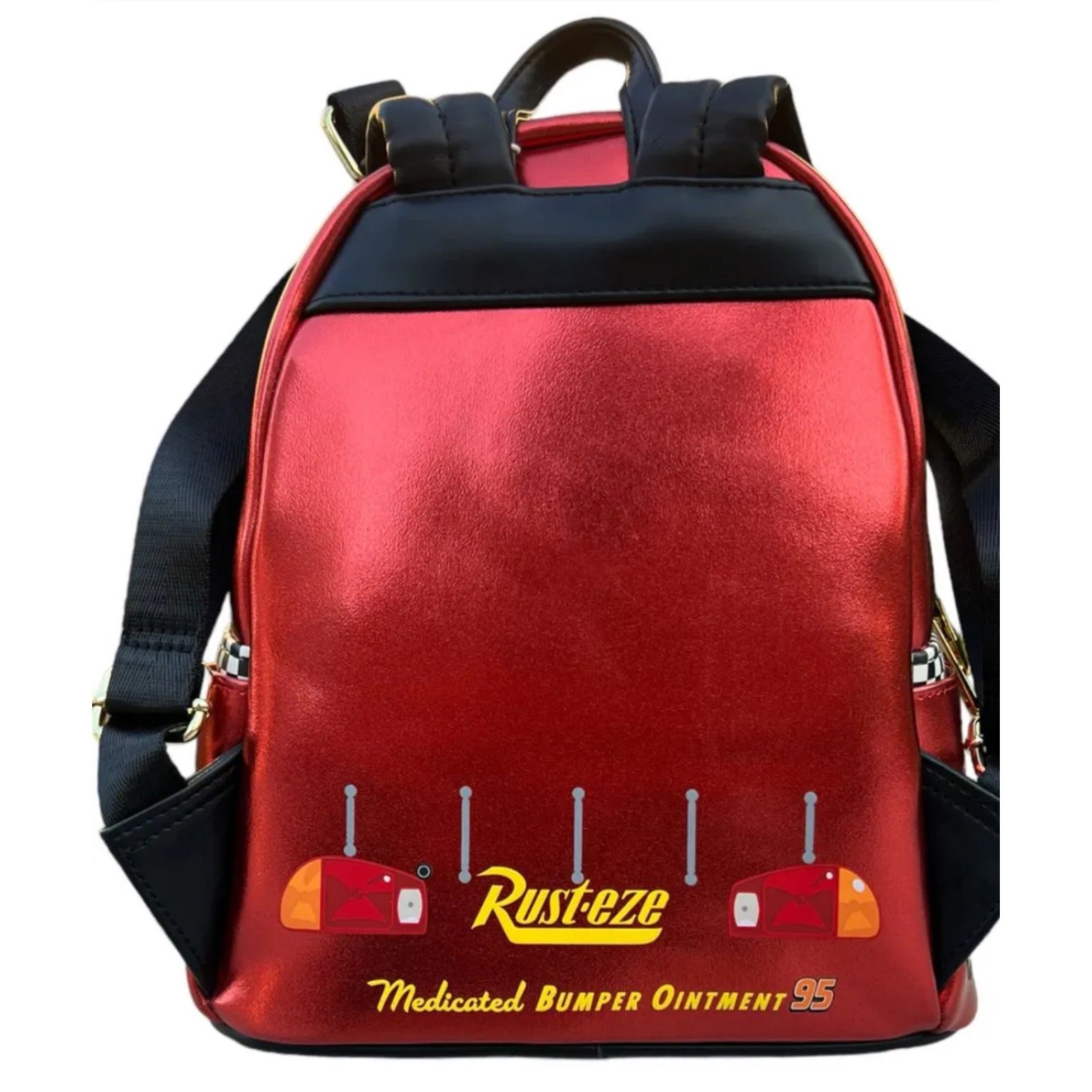 PIXAR CARS METALLIC LIGHTNING MCQUEEN COSPLAY MINI BACKPACK NWT