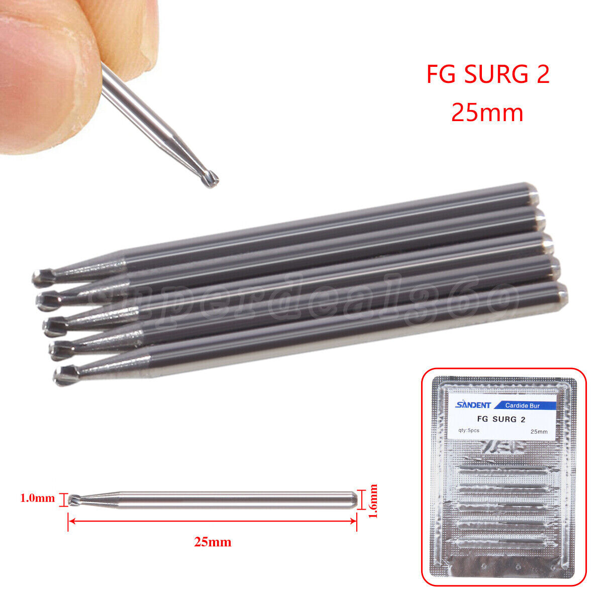 Dental Surgical Length Bur Round Long 4 557 330 25mm Carbide For High Speed ns