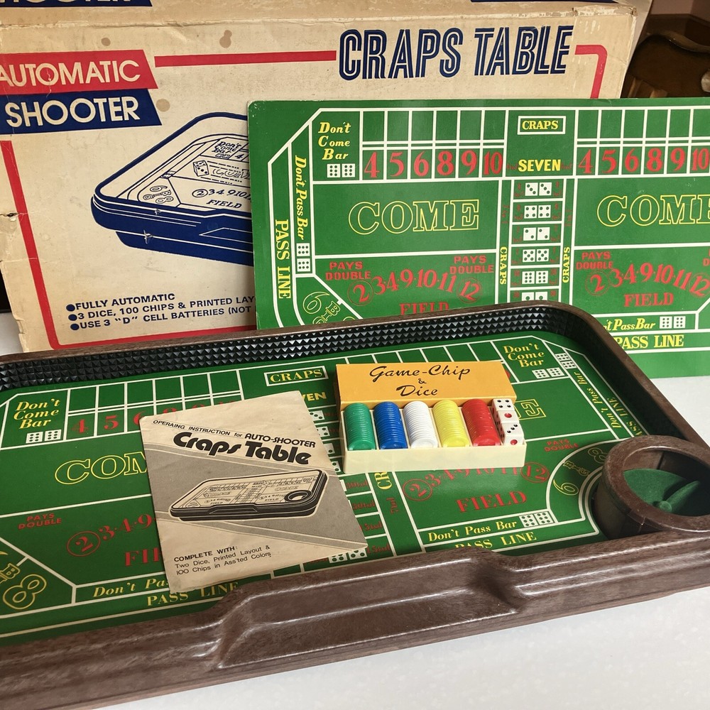 Vintage Waco Auto-Shooter Craps Table Automatic Dice Roller Complete, TESTED!