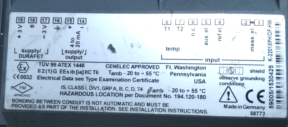 HONEYWELL APT2000 PH-0-IS TRANSMITTER (Front Unit)