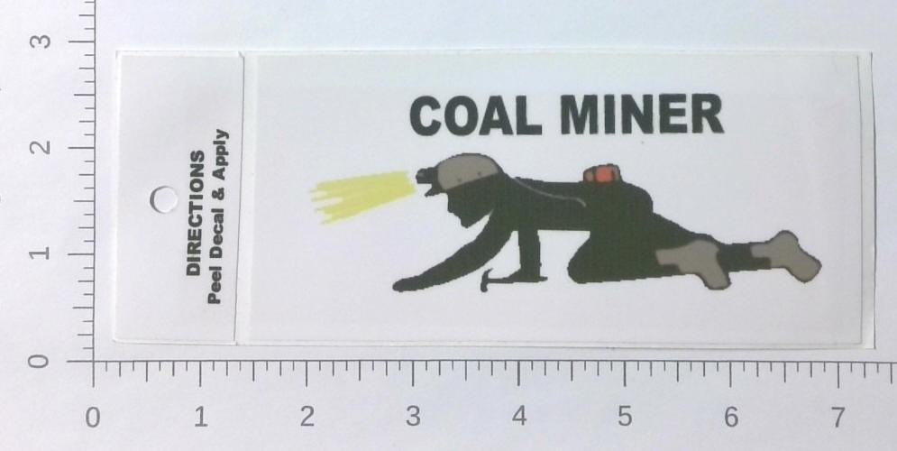 Vintage Coal Miner Mining Sticker Decal