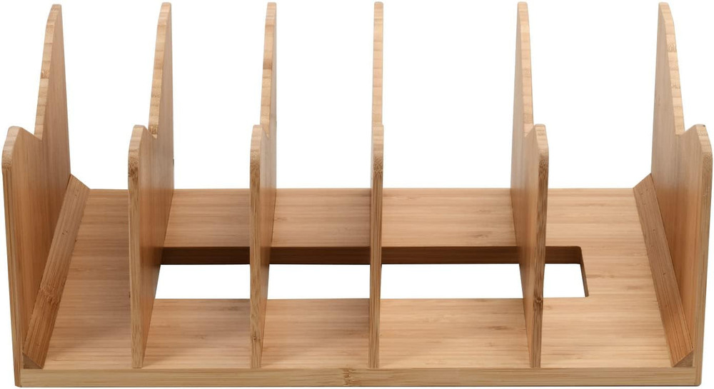Bamboo 5 Slot Divider Organizer 2 Pack Combo