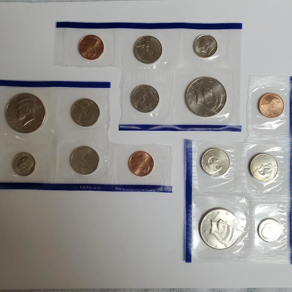 (3) 2005 P Partial US Mint Sets (15 Coins Total) (Exact Sets Shown) BK