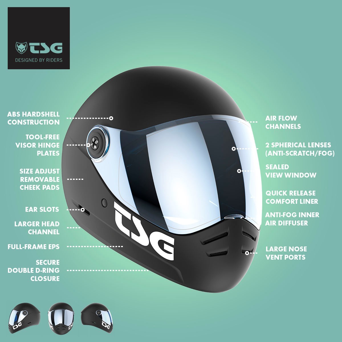 TSG Pass 2.0 Full Face Helmet , Downhill Skateboarding, L (58-60 cm), Gentle Red