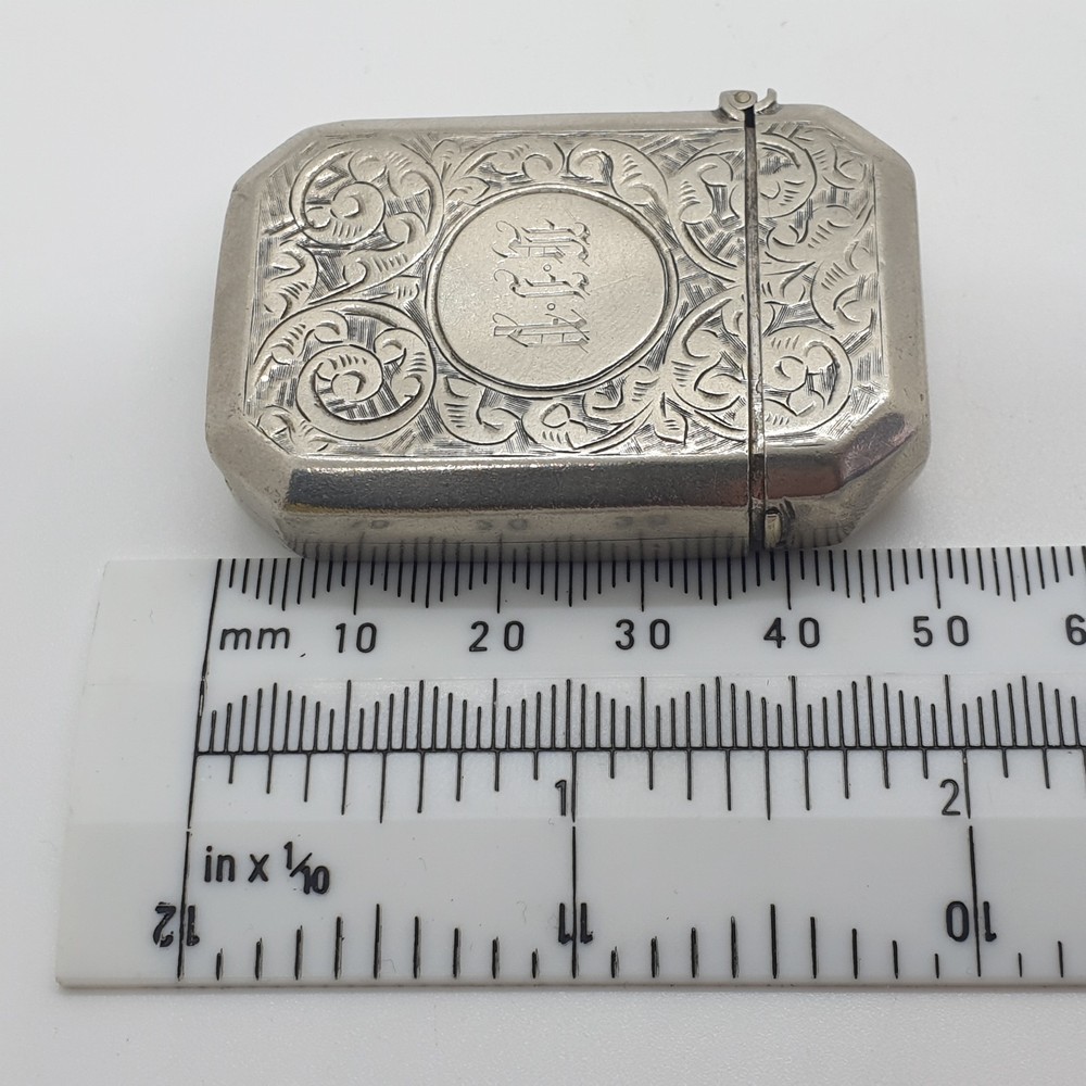 Silver-Plated Vesta Case Match Holder AE1
