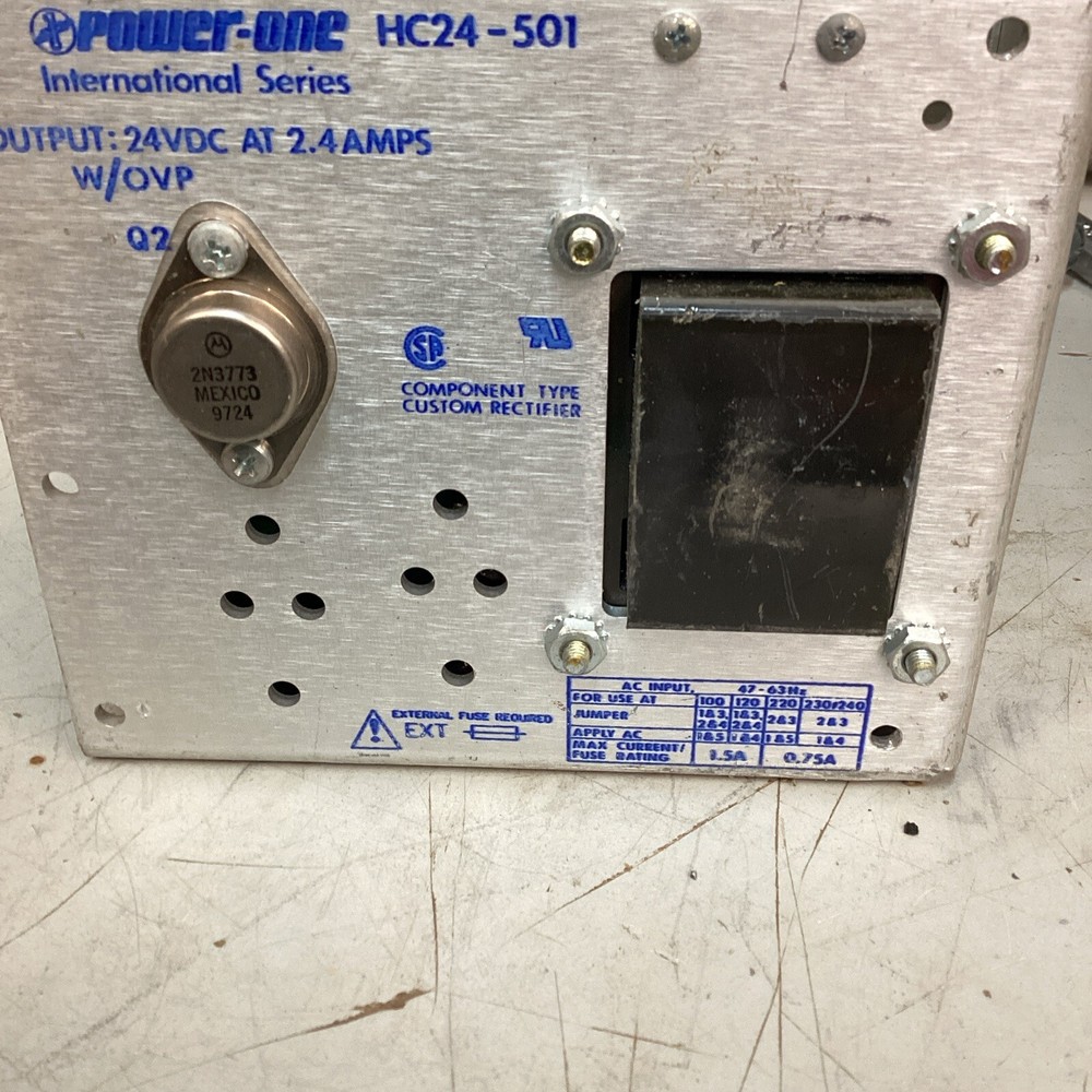 Power-One DC Power Supply HC24-501 24VDC @2.4A Used