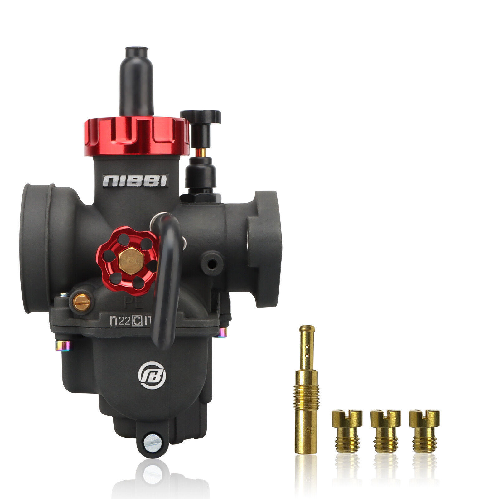 NIBBI PE22mm Flange Carburetor For 110cc 125cc 140cc Lifan Apollo Pit Bike ATV