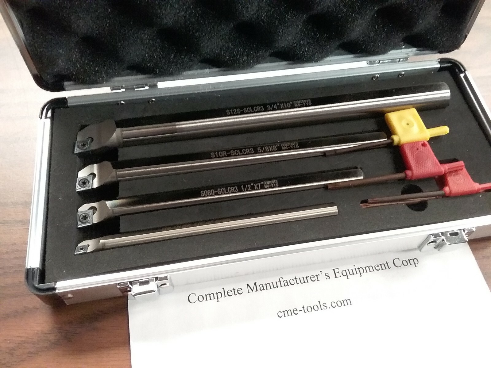 Indexable Boring Bar Set 4pcs/set, W. CCMT carbide Inserts-#1004-IDX