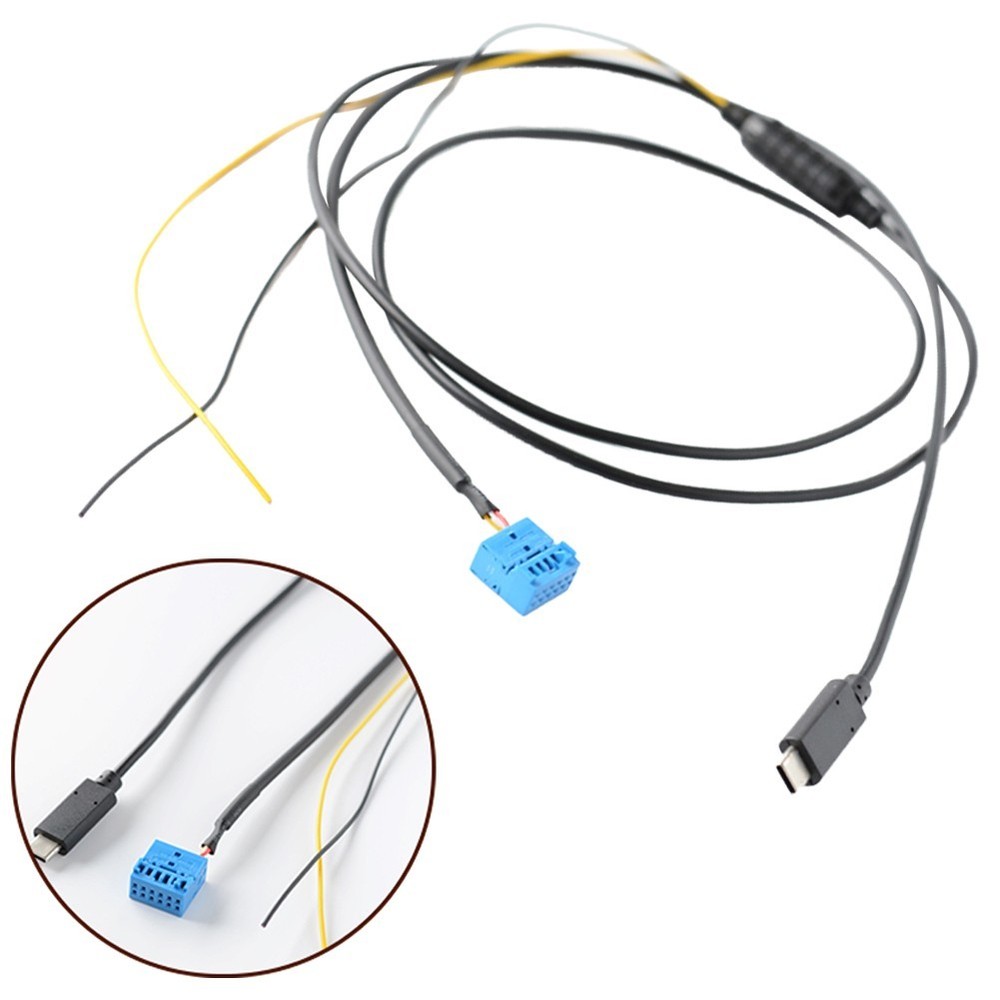 For golf 6 Car Audio Interface Charging + AUX Audio Input Black ABS Material