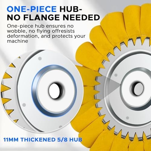13PCS 8" S-Shape Buffing Wheel Kit, 16-Layer Polishing Wheels & Compounds for Tr