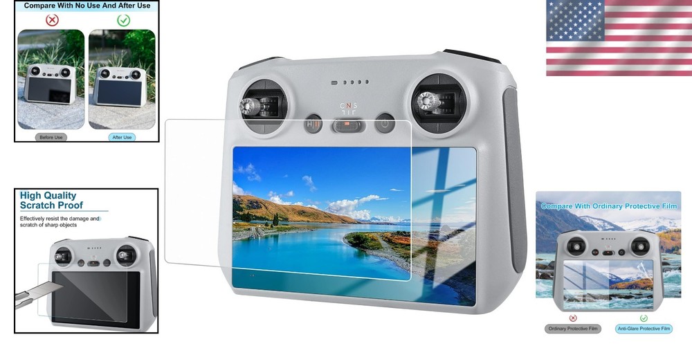 2-Pack Anti-Glare Matte Screen Protector for DJI Mini 4/5 Pro Remote Controller