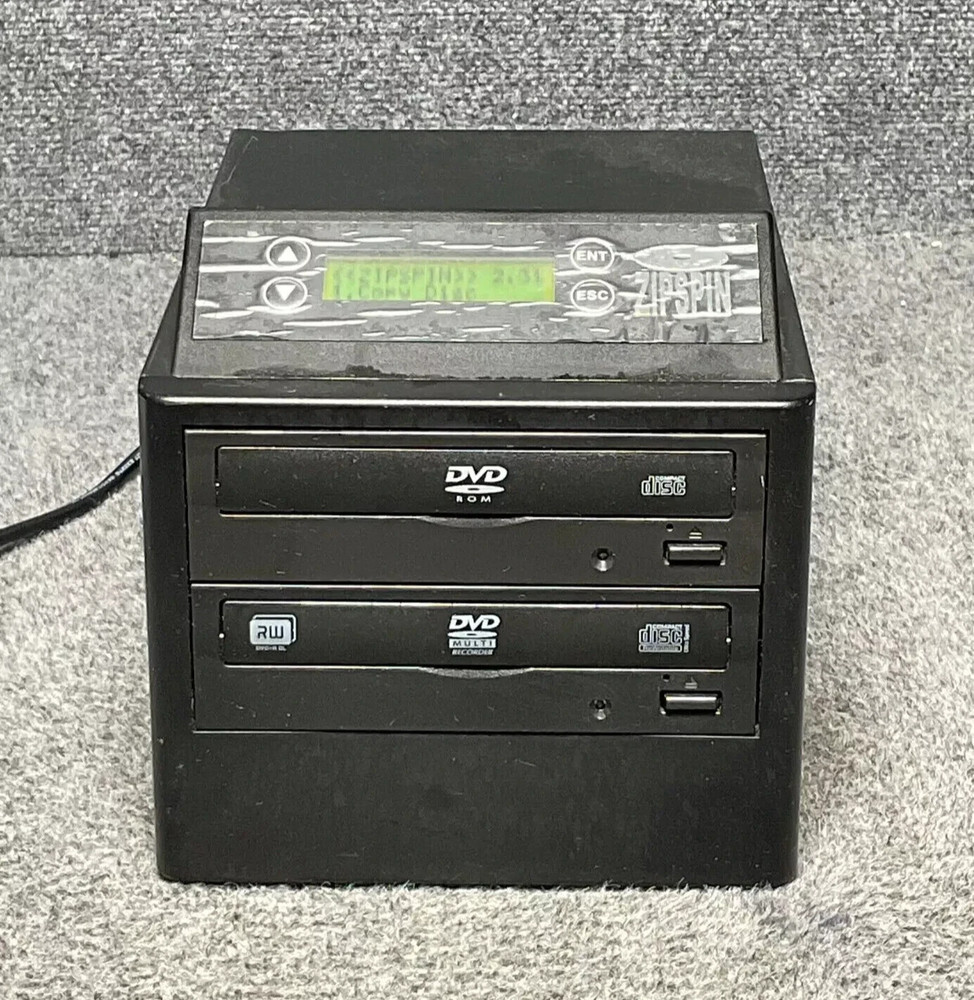 PDE Tech ZipSpin CD/DVD Disc Duplicator DVD121 Compact Professional Black