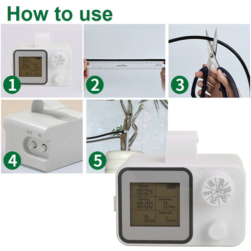 Automatic Irrigation Controller Water Timer for Plants Garden Watering System US