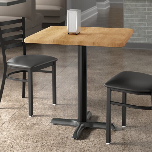 30'' Square Restaurant Table Top with Maple Laminate Top Finish