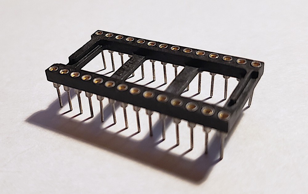 Augat 28 Pin Machine Tooled Low Profile IC Socket - Set of 3