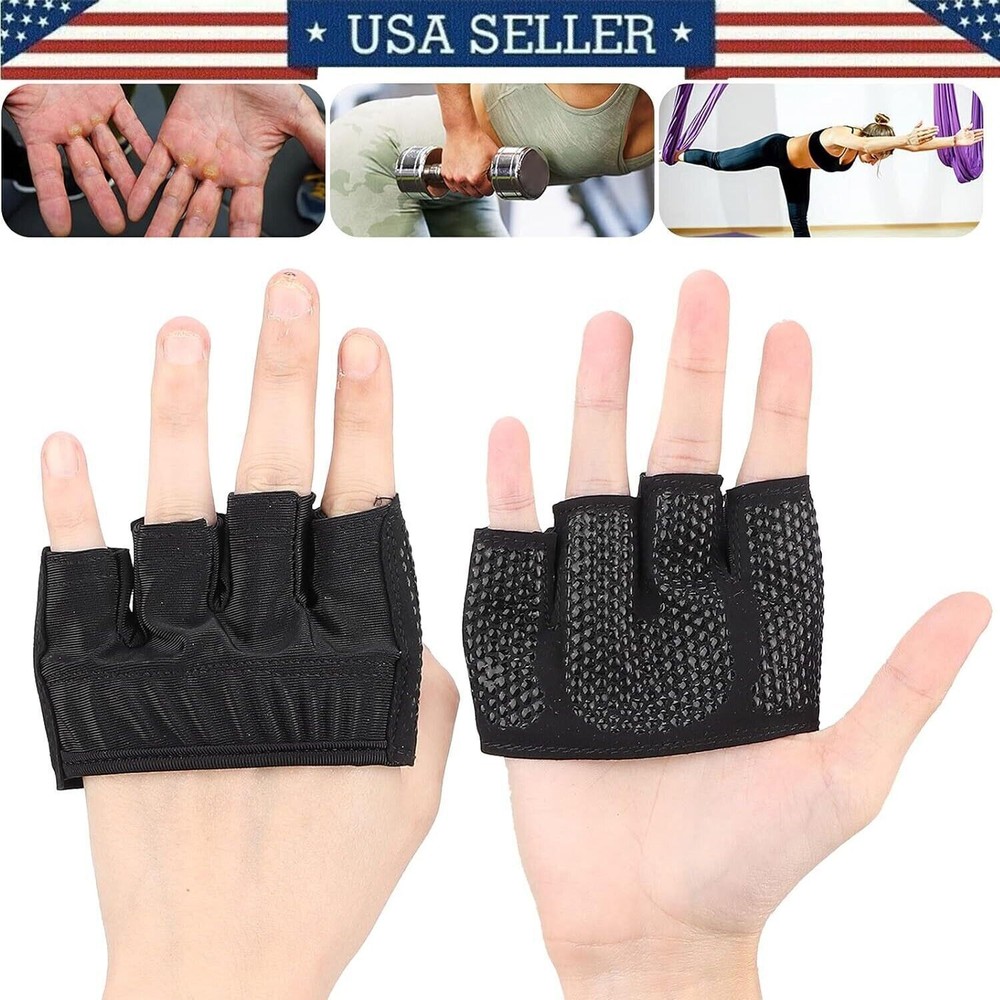 Workout, Pull Ups, Rowin Fabric Exercise Gloves for Heavy Weight Training